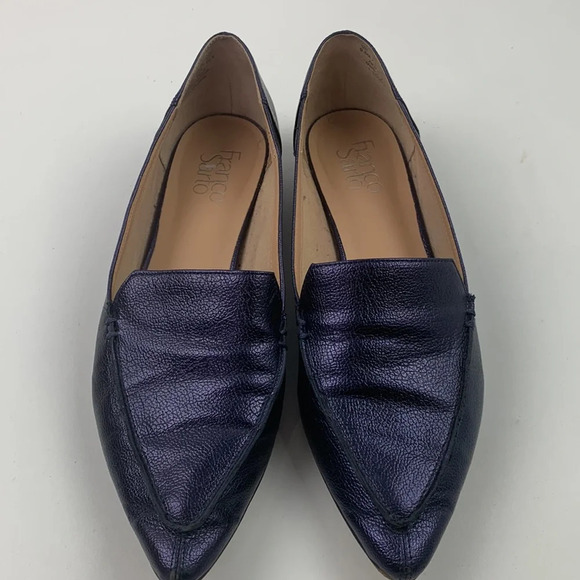Franco Sarto Metallic Purple Pointed Toe Loafers size 9 ½ - Picture 3 of 11